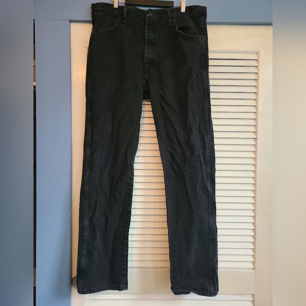 Men's Rustler black jeans 38x34